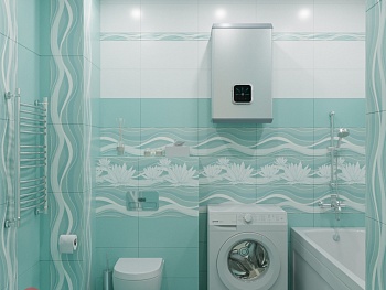 Дизайн интерьера - Вахова 4, ванная - визуализация плитки